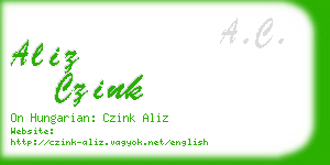 aliz czink business card